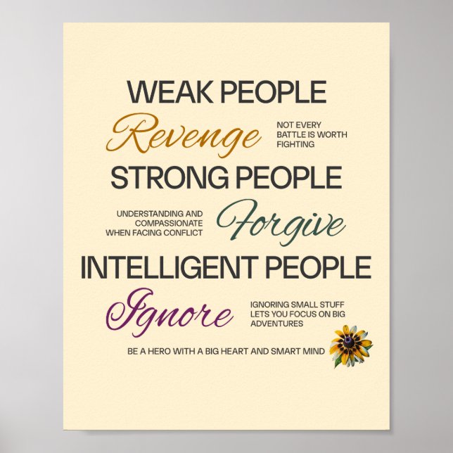 Affiche Albert Einstein Forgive Ignore Growth Wisdom Quote (Devant)
