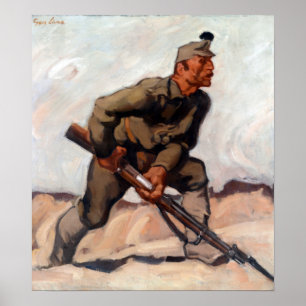 Affiche Albin Egger-Lienz Kaiserschützen Dolomitenwacht