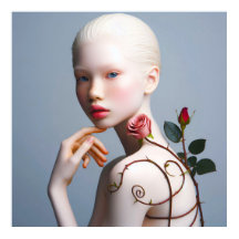 Albino Girl potrait Mur Art