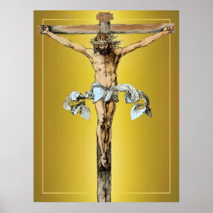 Affiche Albrecht Dürer 1505 Le Christ en croix Carte posta