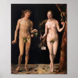 Affiche Albrecht Durer - Adam Et Eve