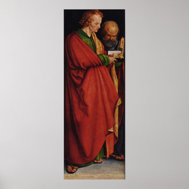 Affiche Albrecht Durer Les Quatre Apôtres Panneau gauche (Devant)