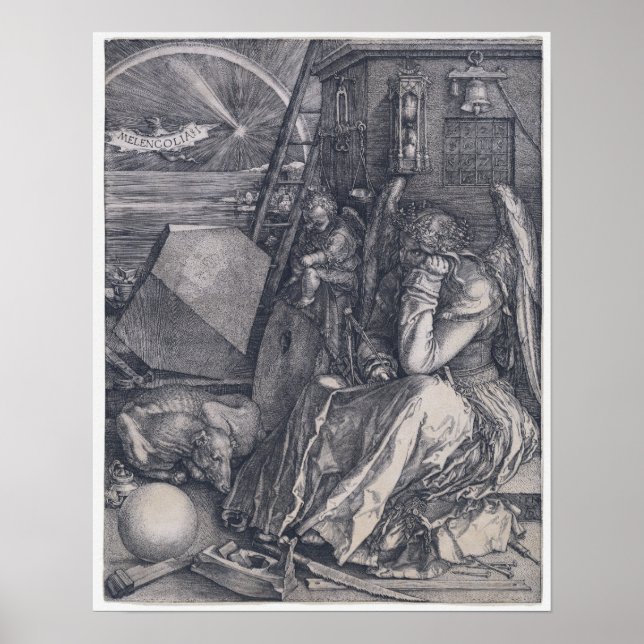 Affiche Albrecht Dürer Melencolia I (Devant)