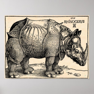 Affiche Albrecht Dürer Rhinoceros