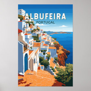 Affiche Albufeira Portugal Voyage Art Rétro