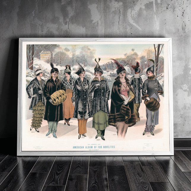 Affiche Album américain de nouveautés en fourrure (1914) (Créateur téléchargé)