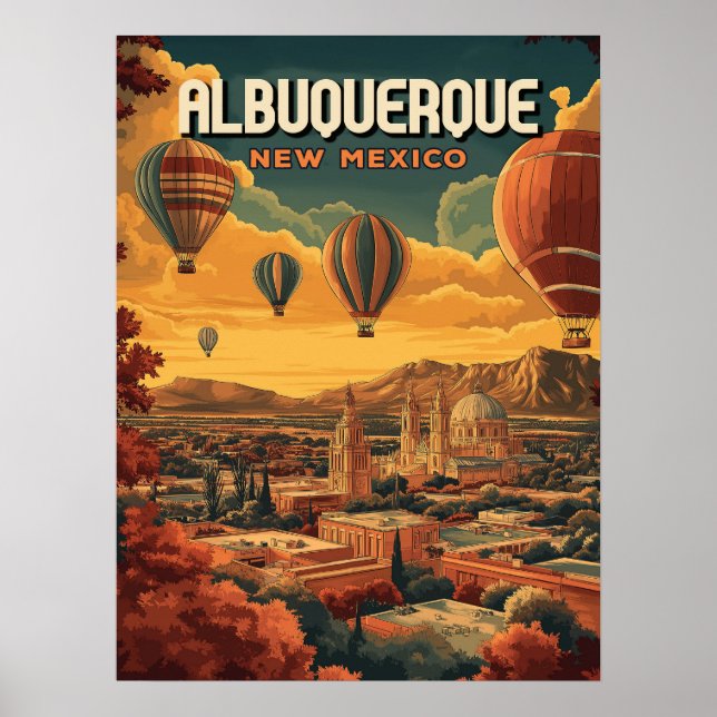 Affiche Albuquerque Hot Air Balloon Sunrise (Devant)