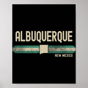 Affiche Albuquerque Nm Nouveau-Mexique Voyage & Style