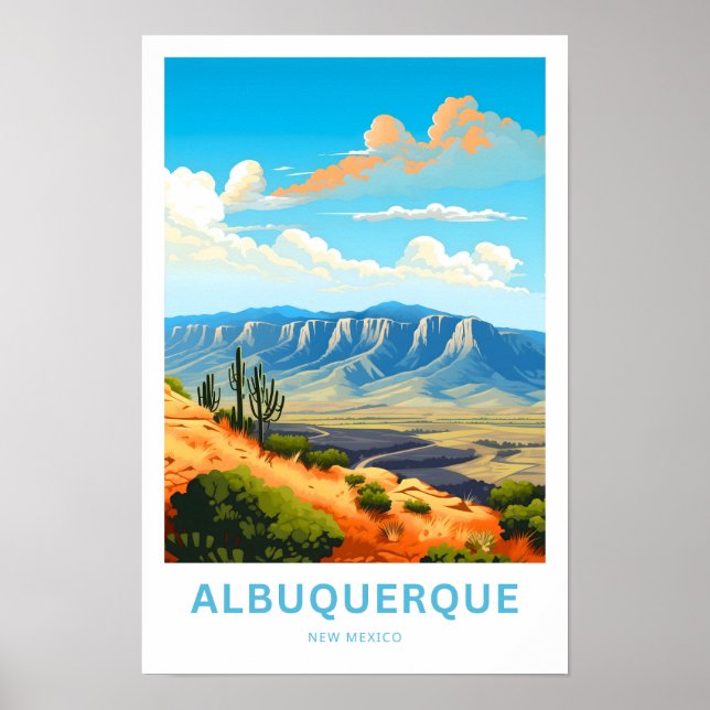 Affiche Albuquerque Nouveau-Mexique Imprimer (Devant)