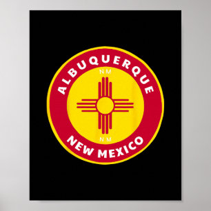 Affiche Albuquerque Nouveau-Mexique Nm Zia Drapeau Fierté