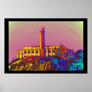 Affiche Alcatraz psychédélique