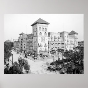 Affiche Alcazar Hotel, St Augustine, Floride, 1903