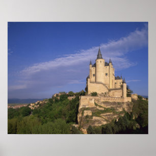 Affiche Alcazar, Ségovie, Castille-et-León, Espagne