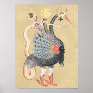 Affiche Alchimie magique couleur dragon