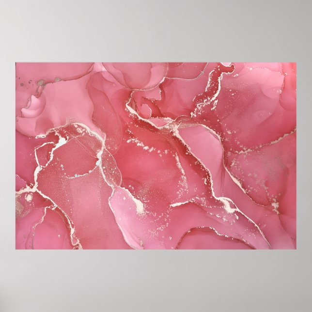 Affiche Alcohol ink colors translucent. Abstract multicolo (Devant)