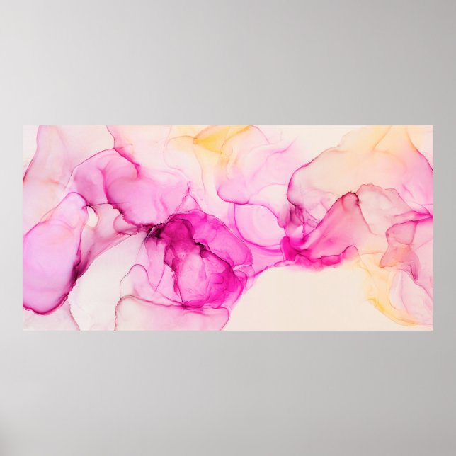 Affiche Alcool encre texture marine. L'art contemporain. (Devant)