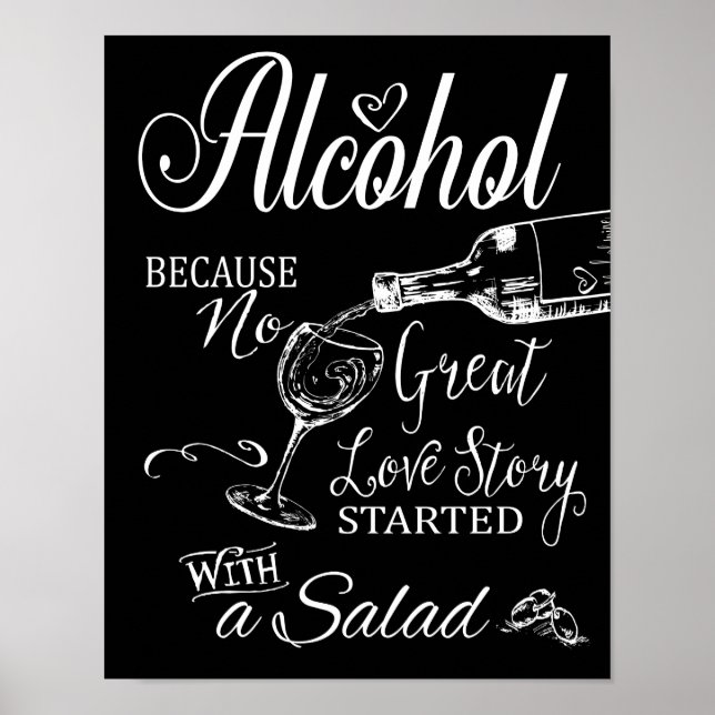 Affiche Alcool Parce qu'aucune grande histoire d'amour n'a (Devant)