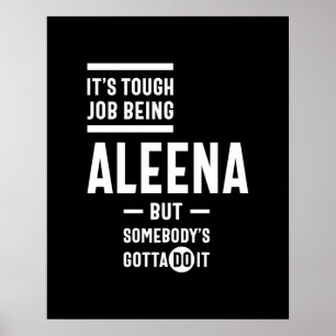 Affiche Aleena Nom personnalisé Anniversaire