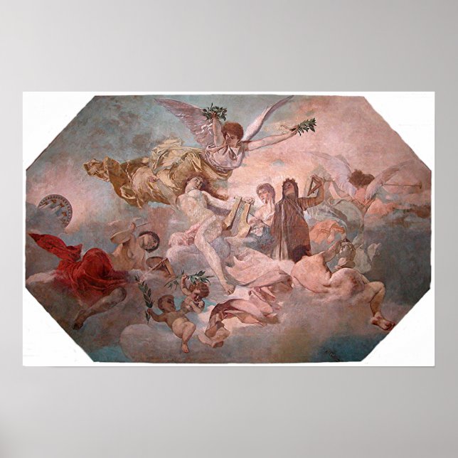 Affiche Alegoría de las Bellas Divers anges (Devant)