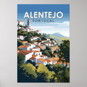 Affiche Alentejo Portugal Voyage Art Rétro