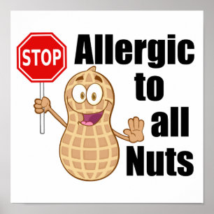 Affiche Alerte d'allergie aux noix