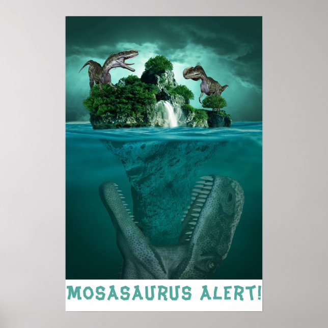 Affiche Alerte Mosasaururus ! (Devant)
