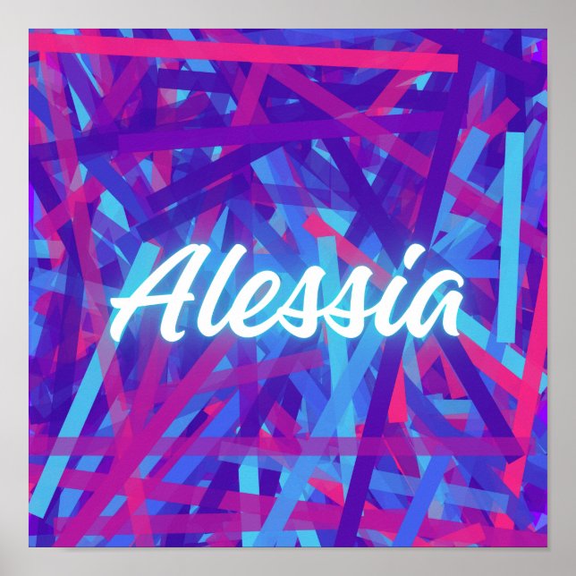 Affiche Alessia – Soft Elegant Name Design (Devant)