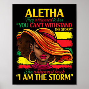 Affiche Aletha Prénom Nom de famille Histoire noire Lun
