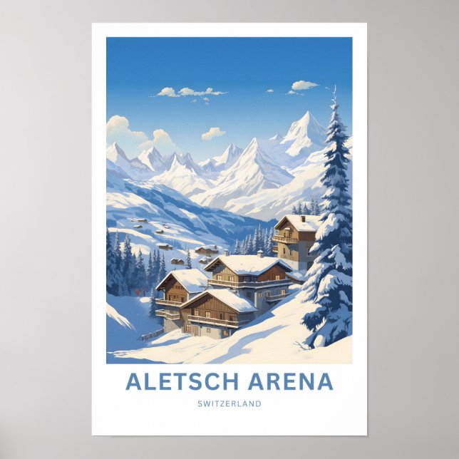 Affiche Aletsch Arena Suisse Imprimer (Devant)