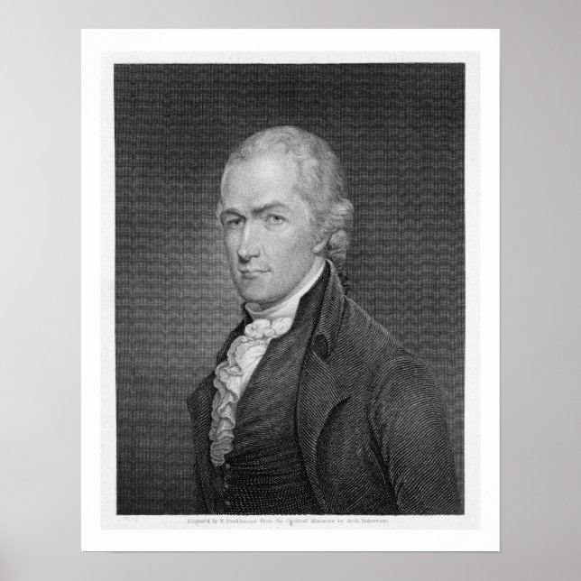 Affiche Alexander Hamilton (1757-1804) - gravé par John Fr (Devant)