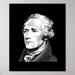 Affiche Alexander Hamilton - graphique de père fondateur