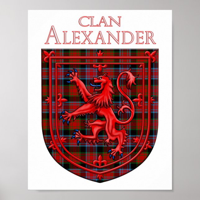 Affiche Alexander Tartan Scottish Plaid Lion Rampant (Devant)