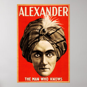 Affiche ALEXANDER The Man Who Knows Illusion Magic Show