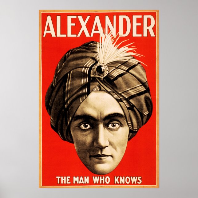 Affiche ALEXANDER The Man Who Knows Illusion Magic Show (Devant)