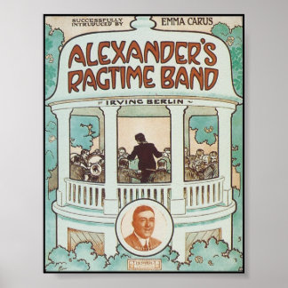 Affiche Alexander's Ragtime Band Vintage Songbook Cover