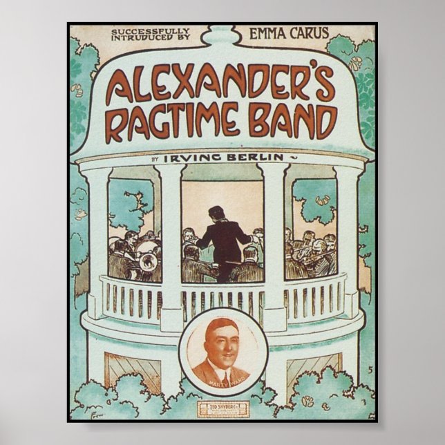 Affiche Alexander's Ragtime Band Vintage Songbook Cover (Devant)