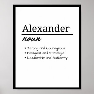 Affiche Alexandre, Définition de prénom personnalisé garço