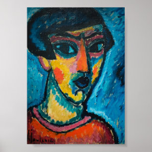 Affiche Alexeij Jawlensky Kopf À Blau, Art