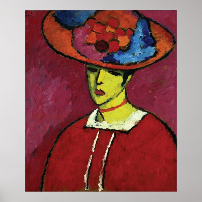 Affiche Alexej von Jawlensky, Schokko mit Tellerhut (Devant)