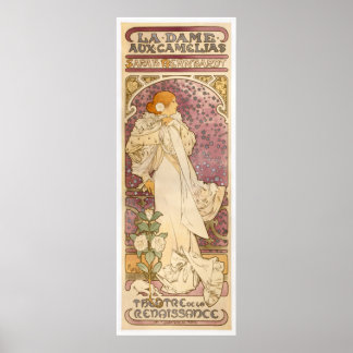 Affiche Alfons Mucha La Dame aux Camlias Sarah Bernhardt