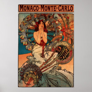 Affiche Alfons Mucha Monaco Monte Carlo