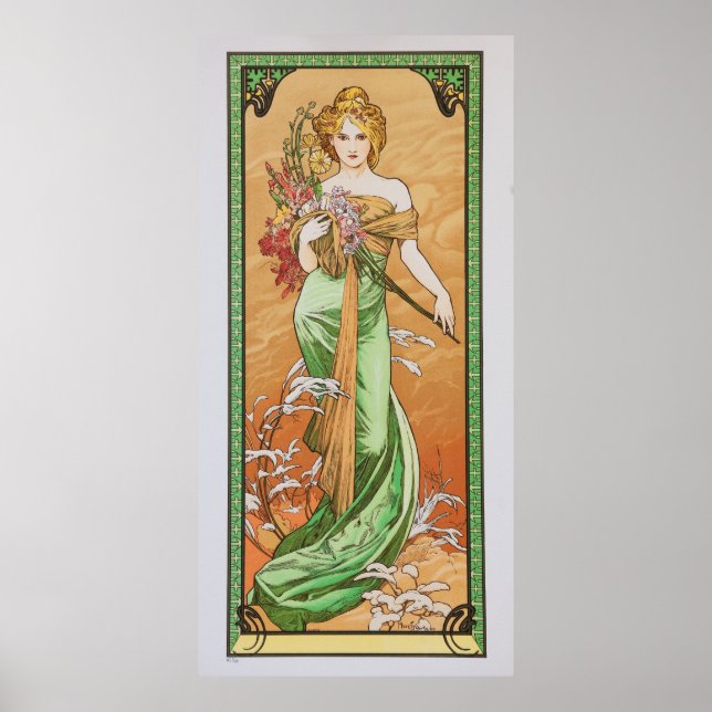 Affiche Alfons Mucha - Printemps 1900 (Devant)