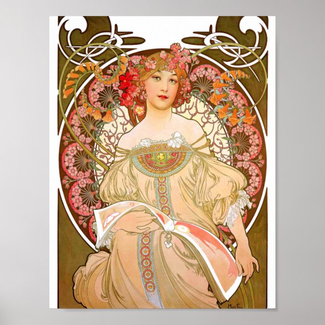 Affiche Alfons  Mucha Reverie (Devant)