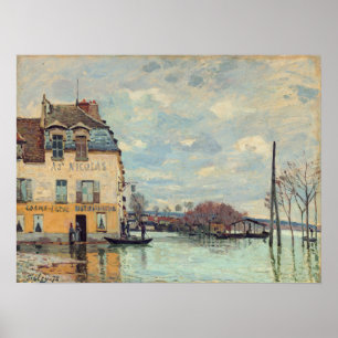 Affiche Alfred Sisley - Inondation à Port-Marly 1872