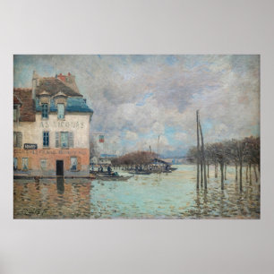 Affiche Alfred Sisley - Inondation à Port-Marly 1876