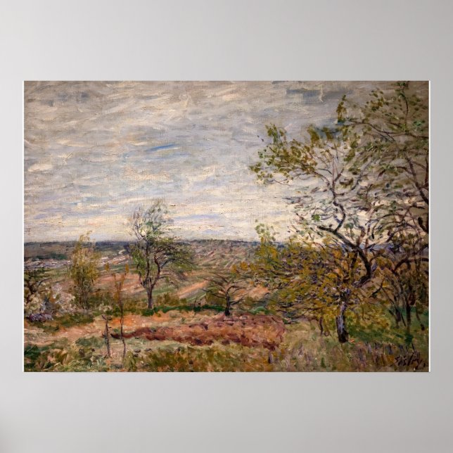 Affiche Alfred Sisley - Jour de vent à Veneux (Devant)