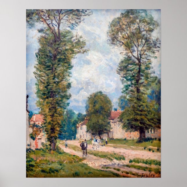 Affiche Alfred Sisley - La route de Versailles (Devant)