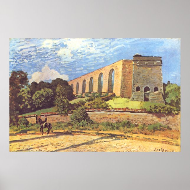 Affiche Alfred Sisley L'aqueduc de Marly (Devant)