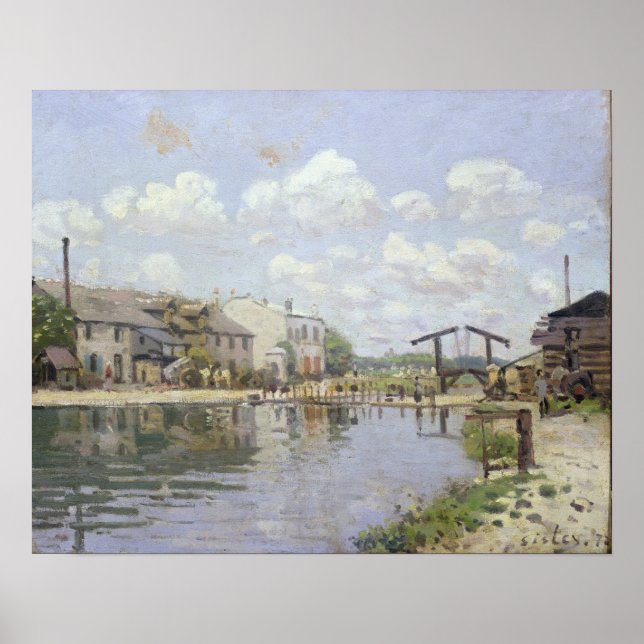 Affiche Alfred Sisley | Le Canal Saint-Martin, Paris (Devant)