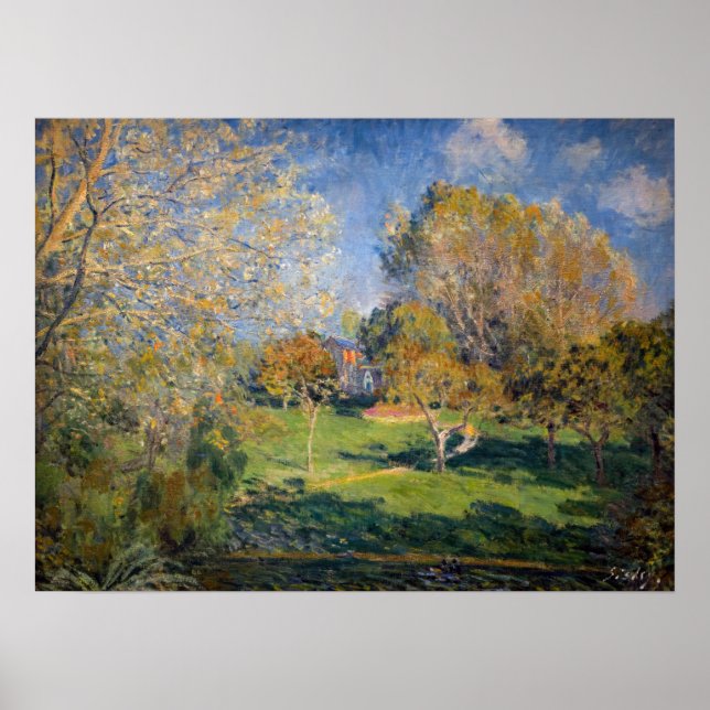 Affiche Alfred Sisley - Le Jardin de Hoschede, Montgeron (Devant)
